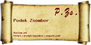 Podek Zsombor névjegykártya